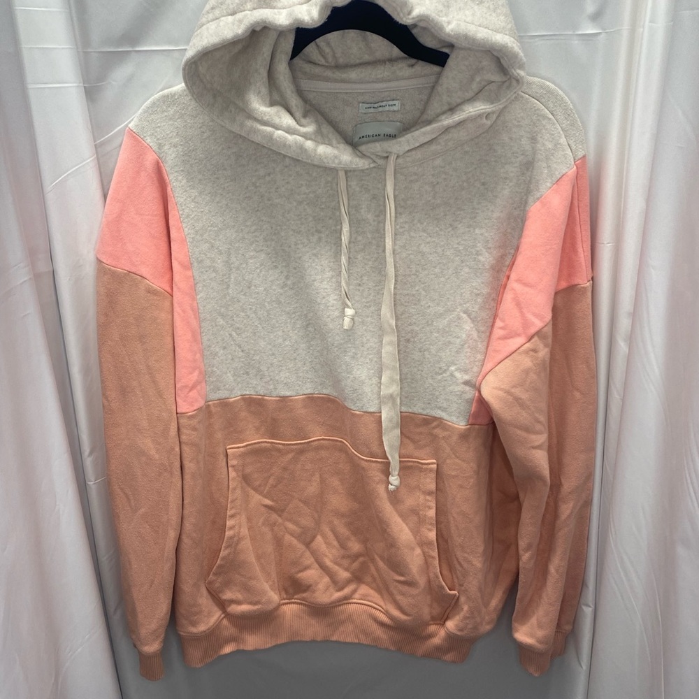 American Eagle color block hooded sweatshirt